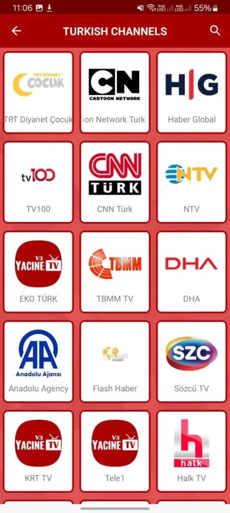 القنوات التركية